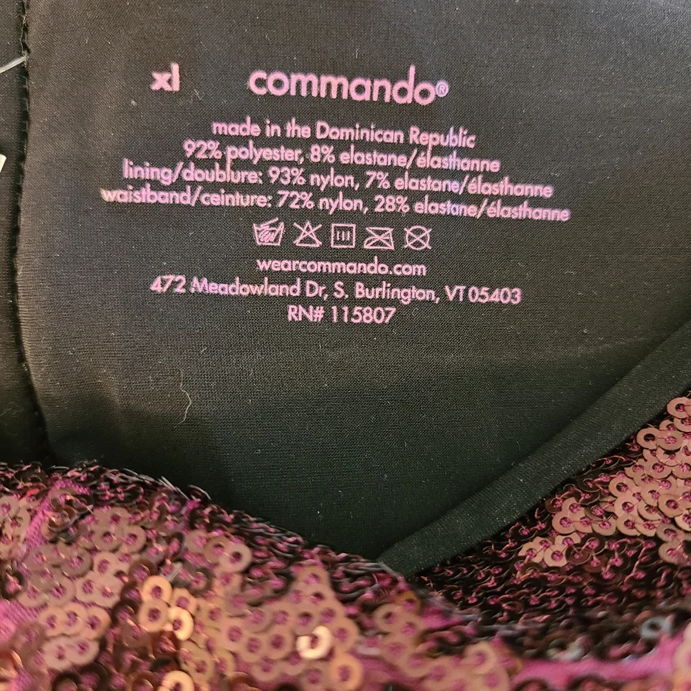 Commando Sequin Wine Leggings NWT - Picture 6 of 9
